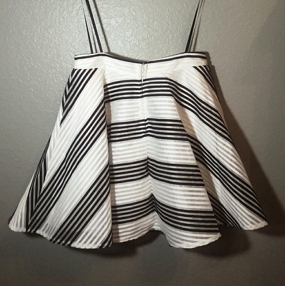 Shear stripe Jodi kristopher cocktail skirt